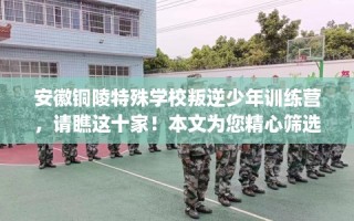 安徽铜陵特殊学校叛逆少年训练营，请瞧这十家！本文为您精心筛选！