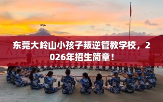 东莞大岭山小孩子叛逆管教学校，2026年招生简章！