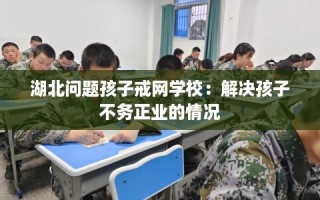 湖北问题孩子戒网学校：解决孩子不务正业的情况