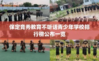 保定竞秀教育不听话青少年学校排行榜公布一览