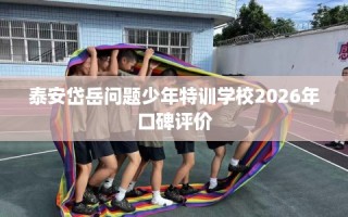 泰安岱岳问题少年特训学校2026年口碑评价