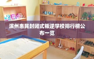 滨州惠民封闭式叛逆学校排行榜公布一览
