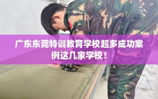 广东东莞特训教育学校超多成功案例这几家学校！