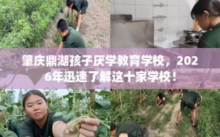 肇庆鼎湖孩子厌学教育学校，2026年迅速了解这十家学校！