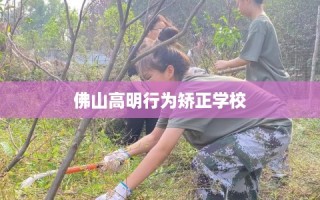 佛山高明行为矫正学校