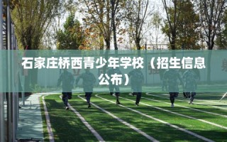 石家庄桥西青少年学校（招生信息公布）