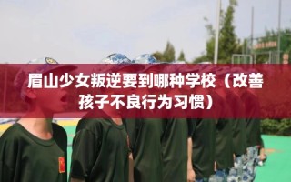 眉山少女叛逆要到哪种学校（改善孩子不良行为习惯）