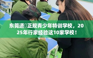 东莞道滘正规青少年特训学校，2025年行家经验这10家学校！