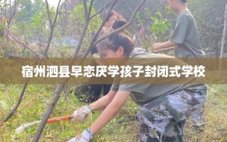 宿州泗县早恋厌学孩子封闭式学校