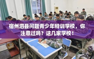 宿州泗县问题青少年特训学校，你注意过吗？这几家学校！
