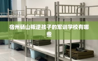 宿州砀山叛逆孩子的军训学校有哪些