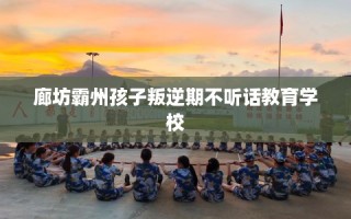 廊坊霸州孩子叛逆期不听话教育学校