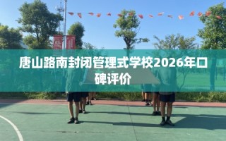唐山路南封闭管理式学校2026年口碑评价