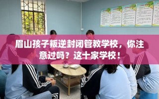 眉山孩子叛逆封闭管教学校，你注意过吗？这十家学校！