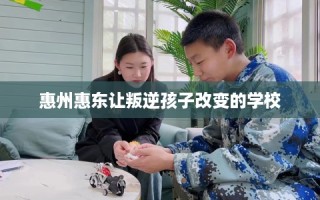惠州惠东让叛逆孩子改变的学校