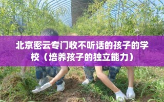 北京密云专门收不听话的孩子的学校（培养孩子的独立能力）