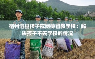宿州泗县孩子戒网瘾管教学校：解决孩子不去学校的情况