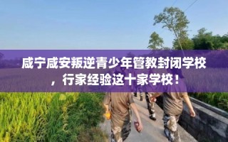 咸宁咸安叛逆青少年管教封闭学校，行家经验这十家学校！