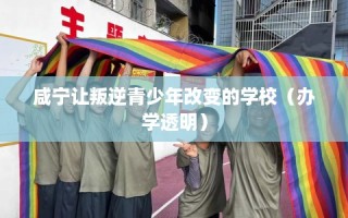 咸宁让叛逆青少年改变的学校（办学透明）