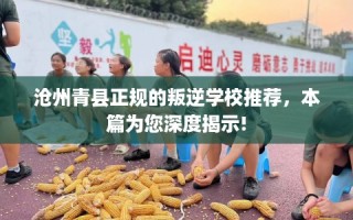 沧州青县正规的叛逆学校推荐，本篇为您深度揭示!