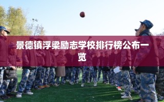 景德镇浮梁励志学校排行榜公布一览