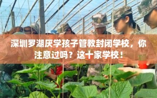 深圳罗湖厌学孩子管教封闭学校，你注意过吗？这十家学校！