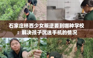 石家庄桥西少女叛逆要到哪种学校：解决孩子沉迷手机的情况