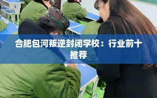 合肥包河叛逆封闭学校：行业前十推荐