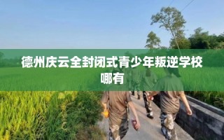 德州庆云全封闭式青少年叛逆学校哪有
