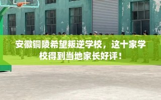 安徽铜陵希望叛逆学校，这十家学校得到当地家长好评！
