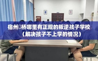 宿州埇桥哪里有正规的叛逆孩子学校（解决孩子不上学的情况）