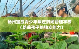 扬州宝应青少年叛逆封闭管理学校（培养孩子的独立能力）
