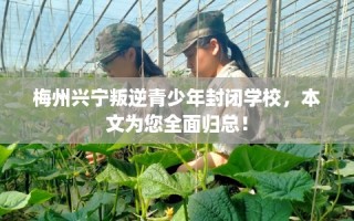 梅州兴宁叛逆青少年封闭学校，本文为您全面归总！