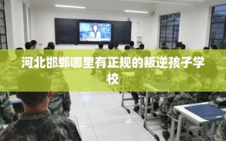 河北邯郸哪里有正规的叛逆孩子学校