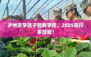泸州厌学孩子管教学校，2025年行家经验！