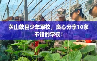 黄山歙县少年军校，良心分享10家不错的学校！