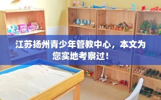 江苏扬州青少年管教中心，本文为您实地考察过！