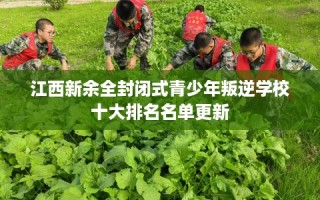 江西新余全封闭式青少年叛逆学校十大排名名单更新
