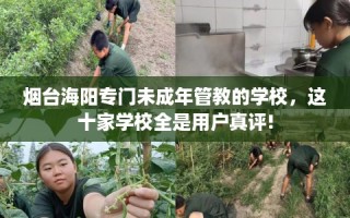 烟台海阳专门未成年管教的学校，这十家学校全是用户真评!