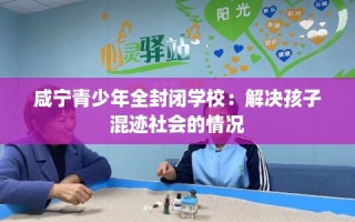 咸宁青少年全封闭学校：解决孩子混迹社会的情况