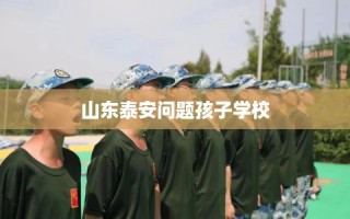 山东泰安问题孩子学校