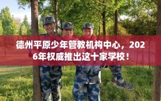 德州平原少年管教机构中心，2026年权威推出这十家学校！