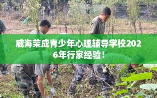 威海荣成青少年心理辅导学校2026年行家经验！
