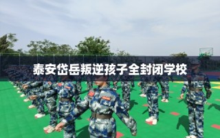 泰安岱岳叛逆孩子全封闭学校