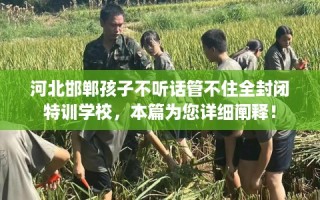 河北邯郸孩子不听话管不住全封闭特训学校，本篇为您详细阐释！