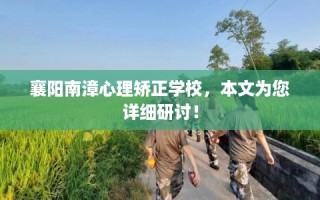 襄阳南漳心理矫正学校，本文为您详细研讨！