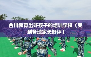 合川教育出好孩子的培训学校（受到各地家长好评）