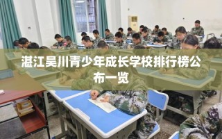 湛江吴川青少年成长学校排行榜公布一览