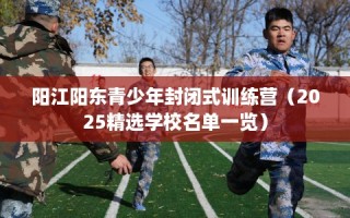 阳江阳东青少年封闭式训练营（2025精选学校名单一览）