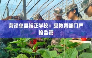 菏泽单县矫正学校：受教育部门严格监管
